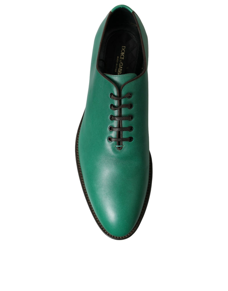 Green Leather Lace Up Oxford Dress Shoes