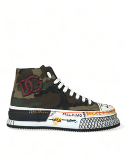 Multicolor Camouflage High Top Sneakers Shoes