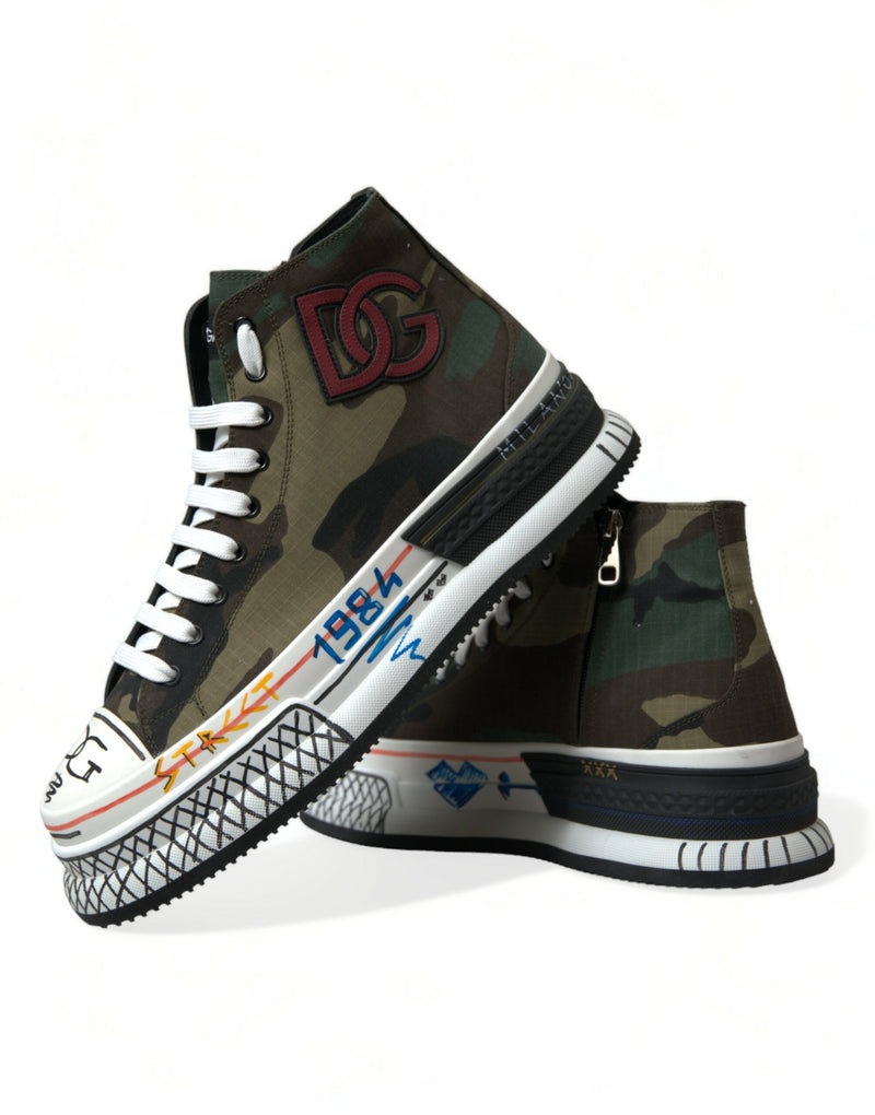 Multicolor Camouflage High Top Sneakers Shoes