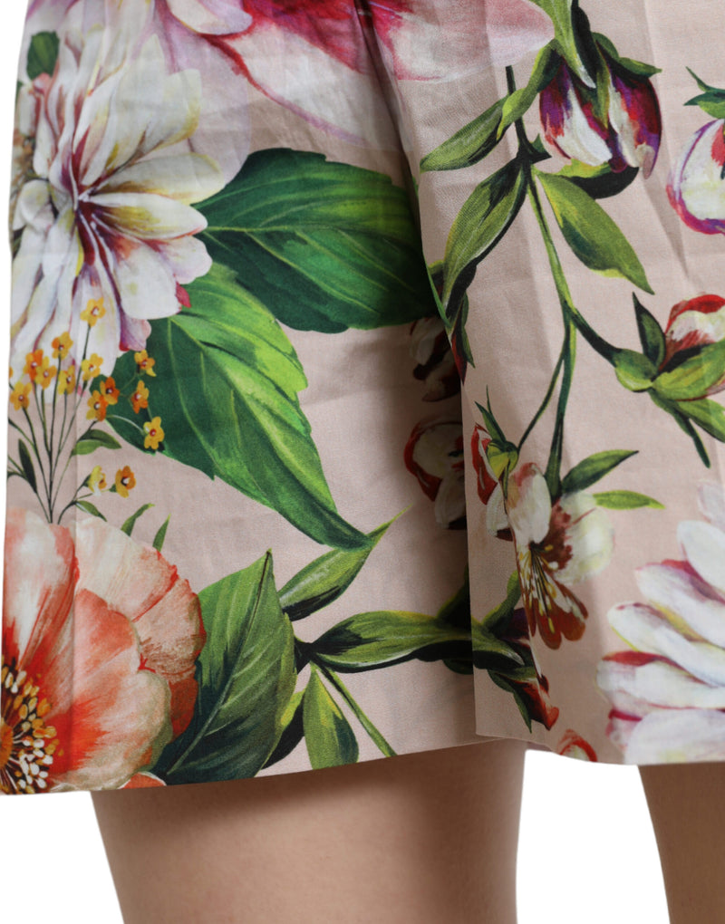 Multicolor Floral High Waist Hot Pants Shorts