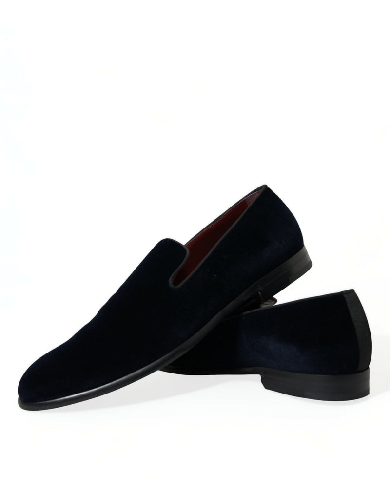 Black Velvet Loafers Formal Dress Shoes