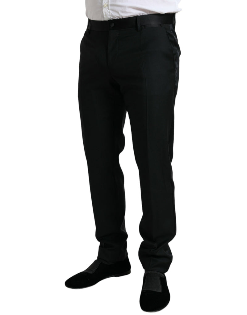 Black Wool Slim Fit Formal Trouser Dress Pants