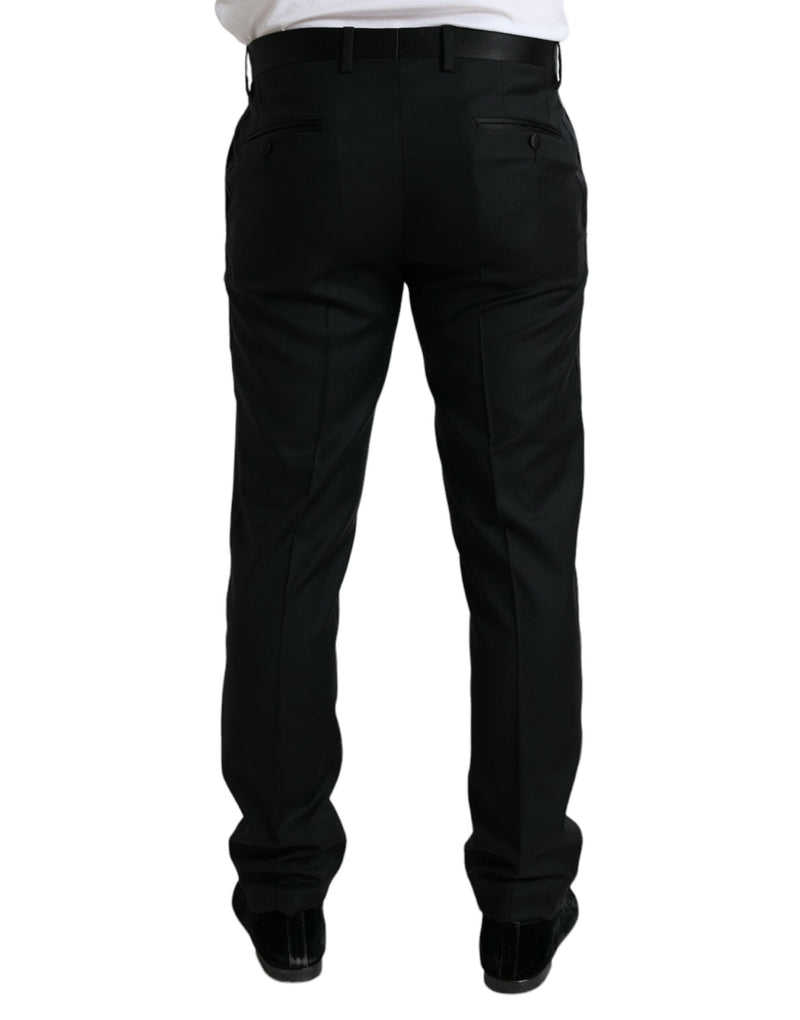 Black Wool Slim Fit Formal Trouser Dress Pants