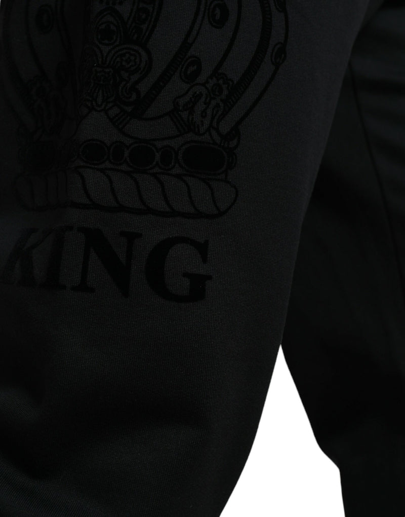 Black Cotton Logo Sweatpants Jogging Pants