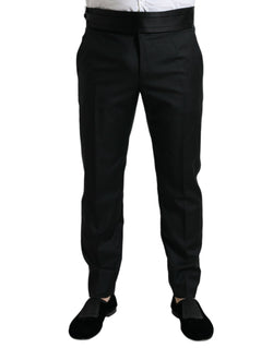 Black Wool Slim Fit Formal Trouser Dress Pants