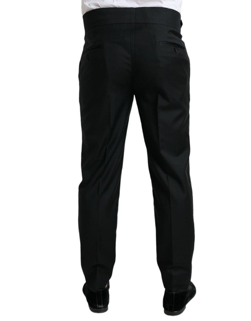 Black Wool Slim Fit Formal Trouser Dress Pants