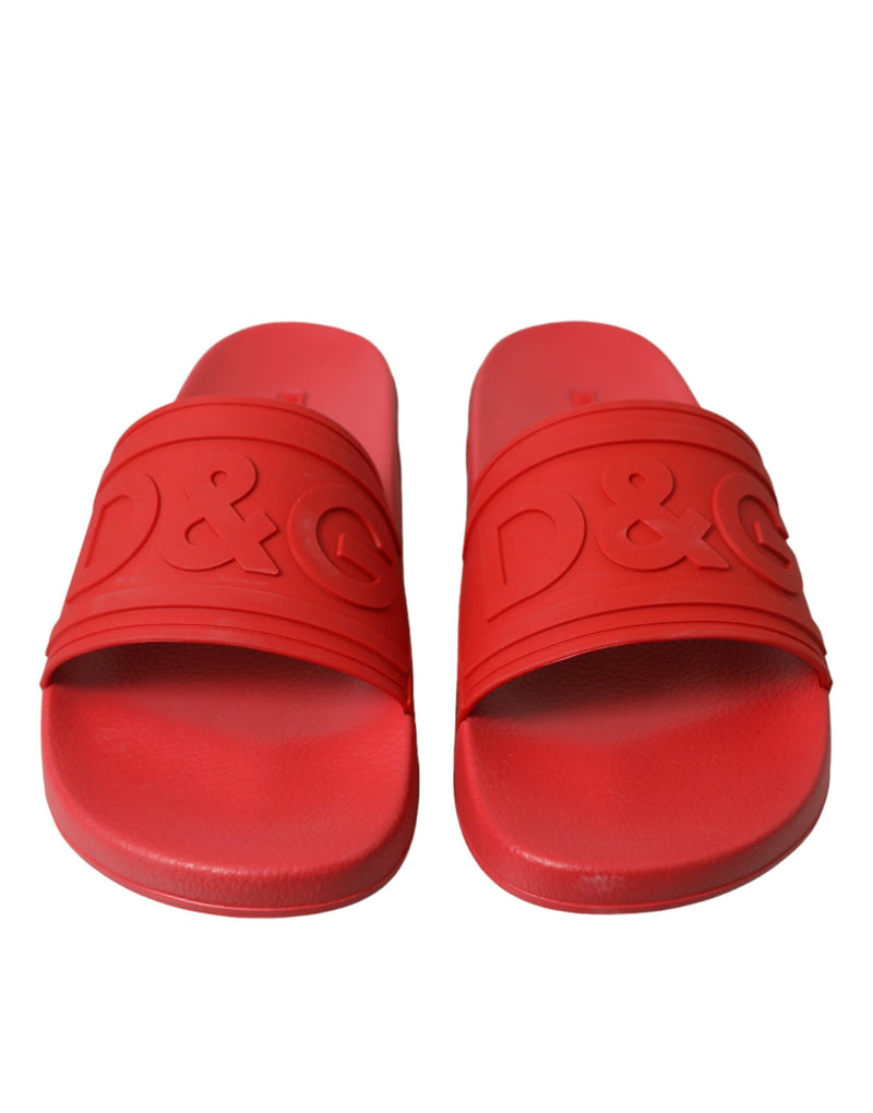 Red Rubber Sandals Slippers Beachwear Shoes