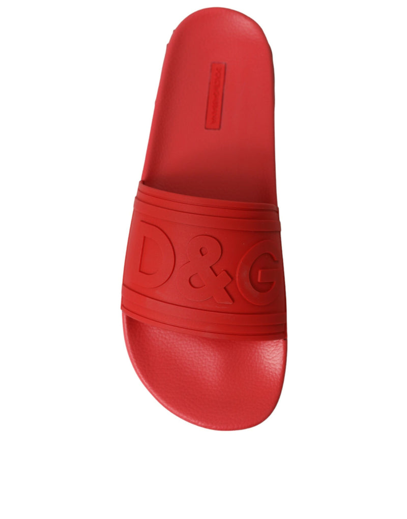 Red Rubber Sandals Slippers Beachwear Shoes