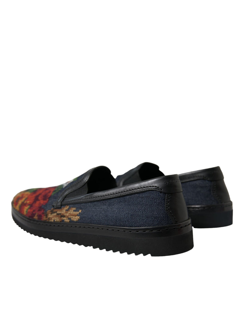 Multicolor Floral Slippers Men Loafers Shoes