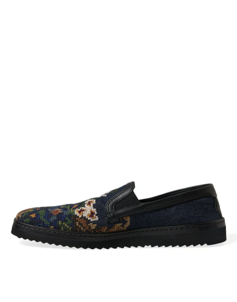 Multicolor Floral Slippers Men Loafers Shoes