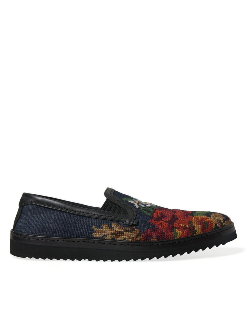 Multicolor Floral Slippers Men Loafers Shoes