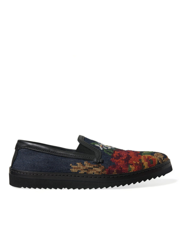 Multicolor Floral Slippers Men Loafers Shoes