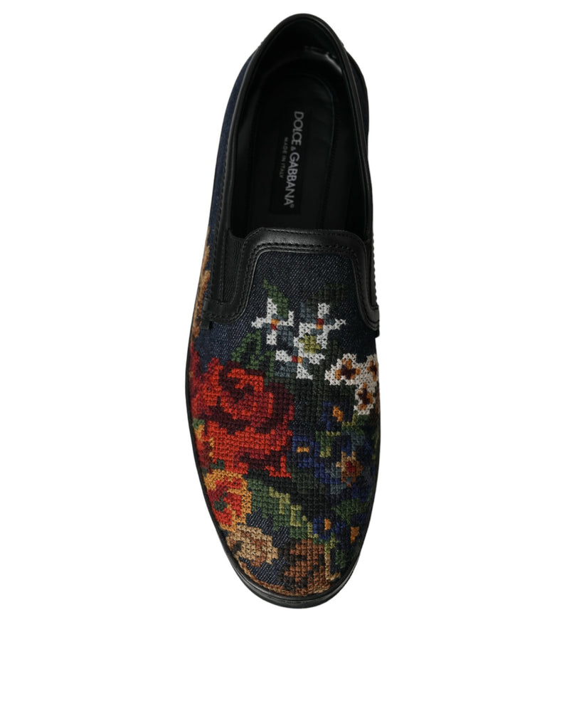 Multicolor Floral Slippers Men Loafers Shoes