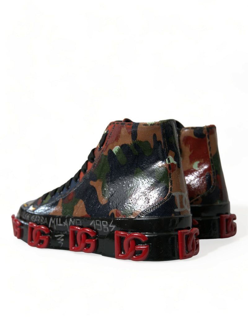 Multicolor Camouflage High Top Men Sneakers Shoes