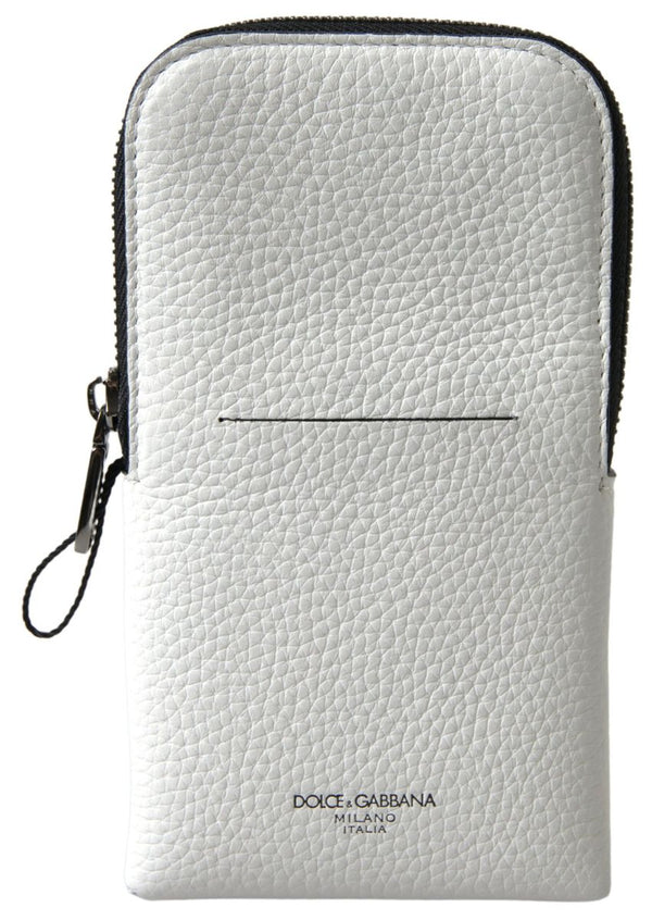 White Leather Purse Crossbody Sling Phone Bag