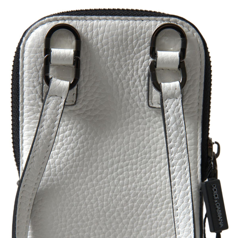 White Leather Purse Crossbody Sling Phone Bag