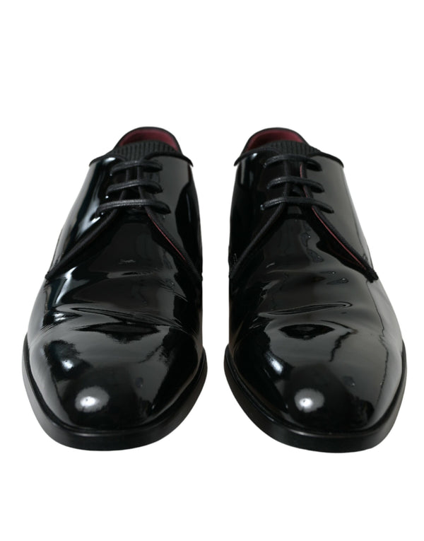 Black Calfskin Leather Derby Dress Shoes