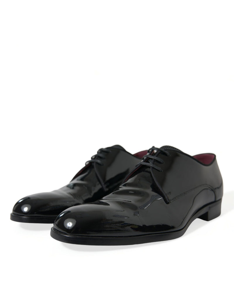 Black Calfskin Leather Derby Dress Shoes