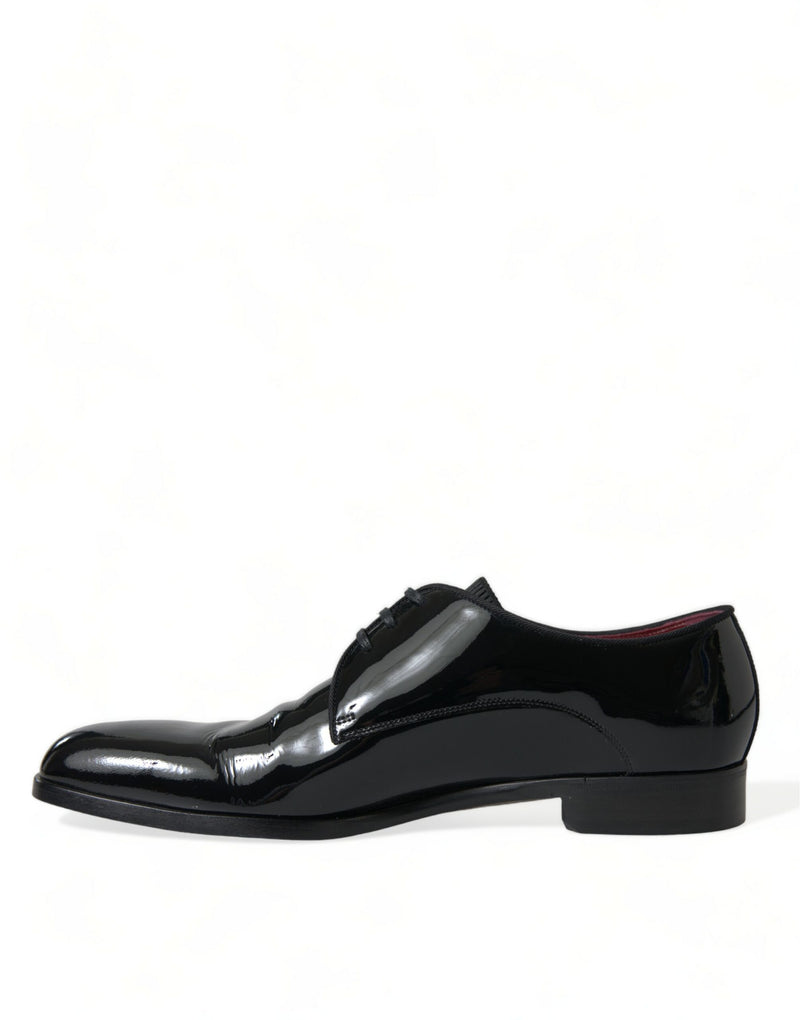 Black Calfskin Leather Derby Dress Shoes