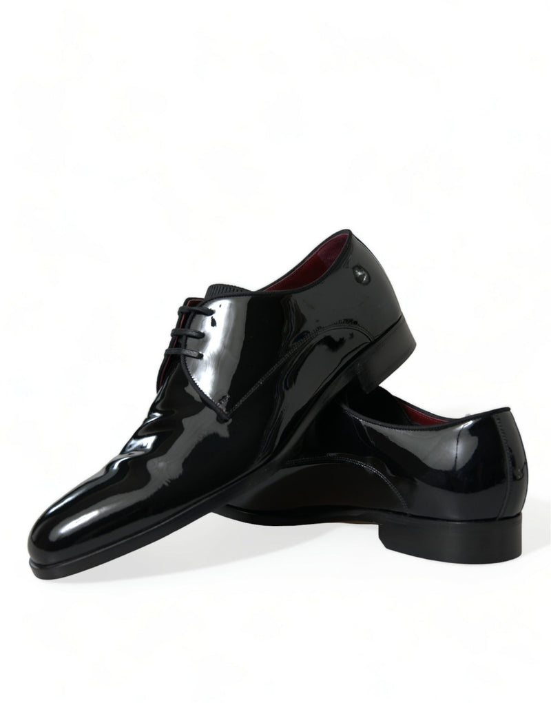 Black Calfskin Leather Derby Dress Shoes