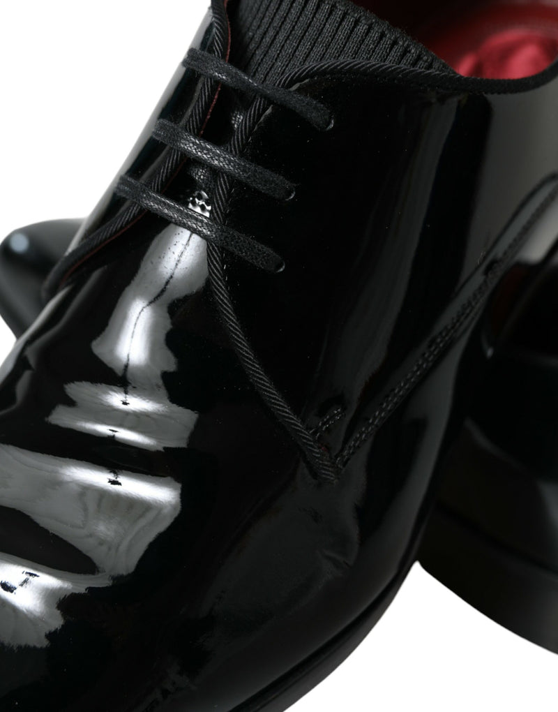 Black Calfskin Leather Derby Dress Shoes