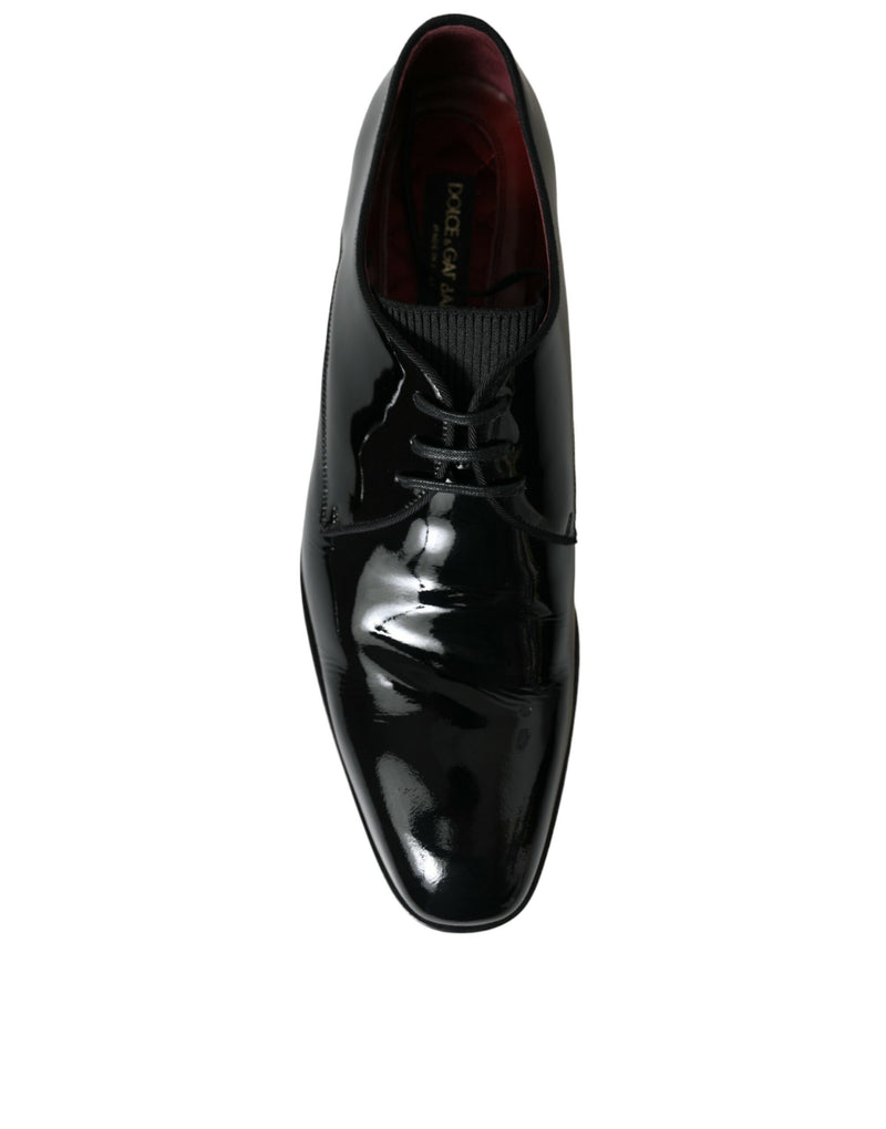 Black Calfskin Leather Derby Dress Shoes