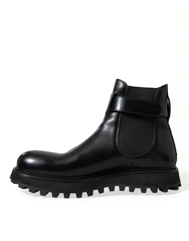 Black Chelsea Belted DG Logo Boots Shoes