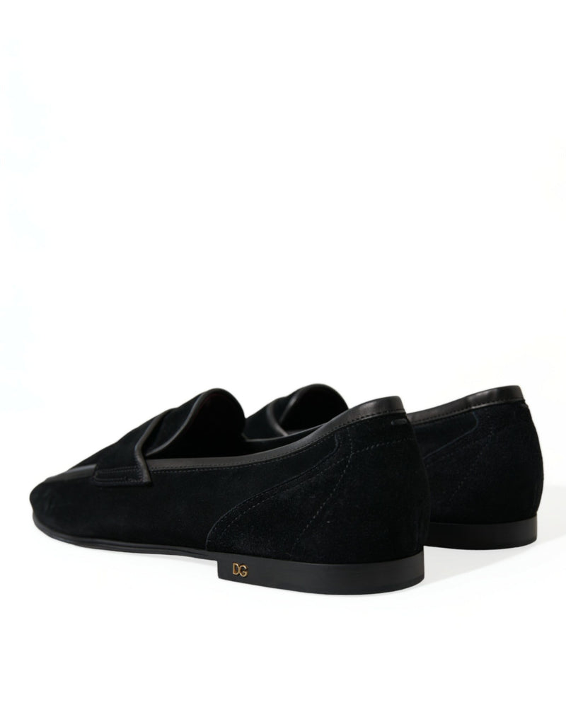 Black Velvet Slip On Loafers Dress Shoes