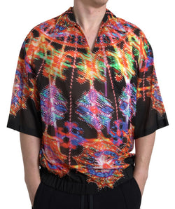 Multicolor Luminarie Print Men Cotton Shirt