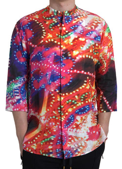 Multicolor Luminarie Print Linen Shirt