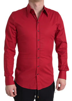 Red Collared Long Sleeve SICILIA Shirt