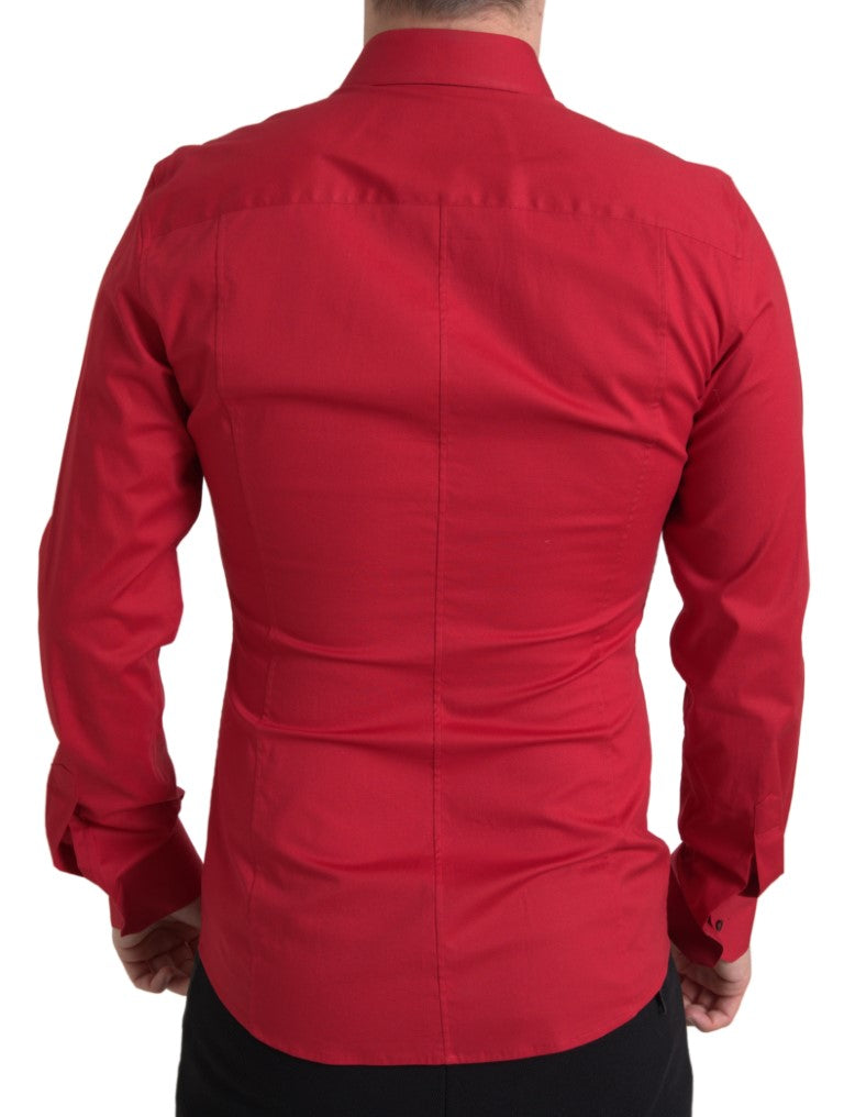 Red Collared Long Sleeve SICILIA Shirt