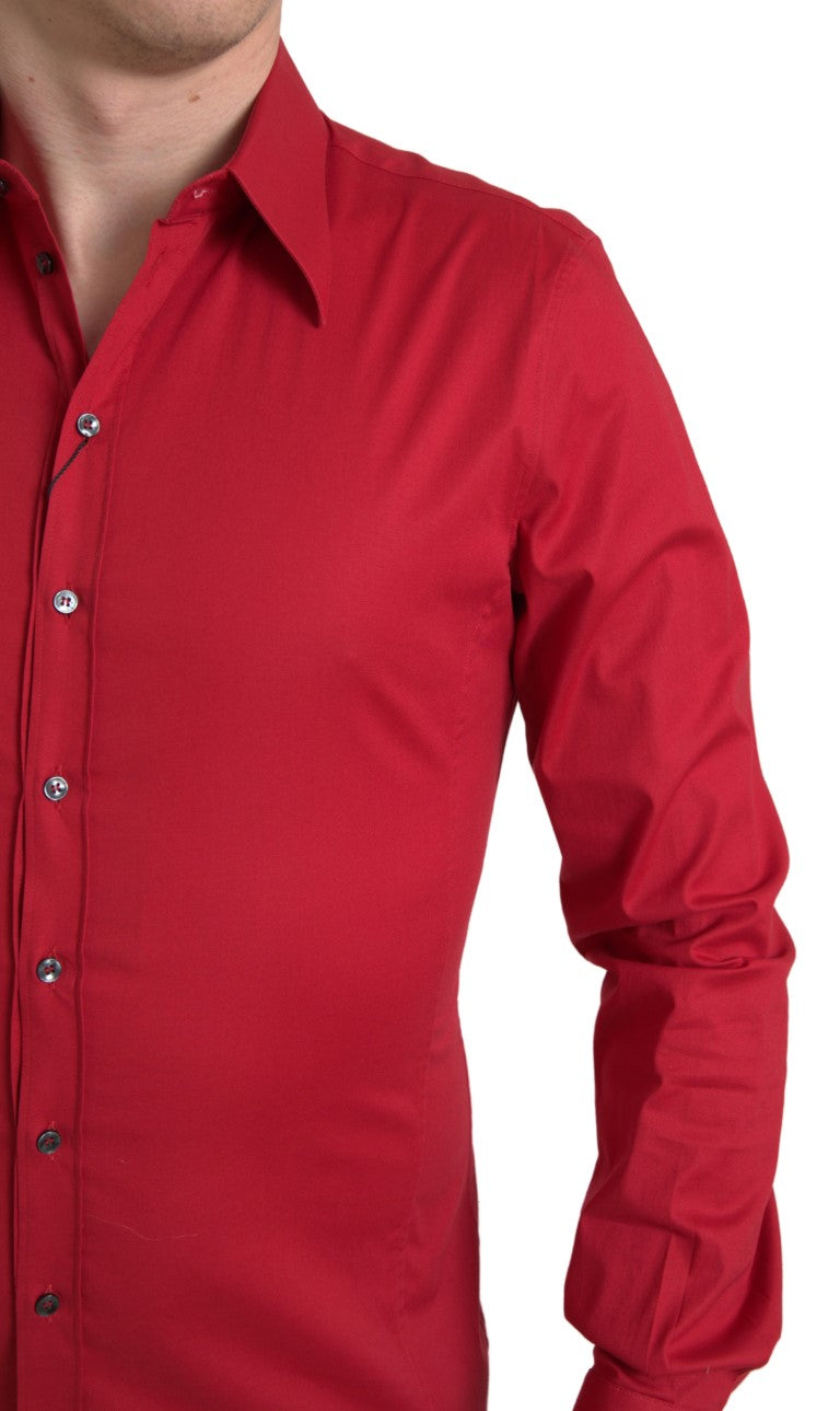 Red Collared Long Sleeve SICILIA Shirt