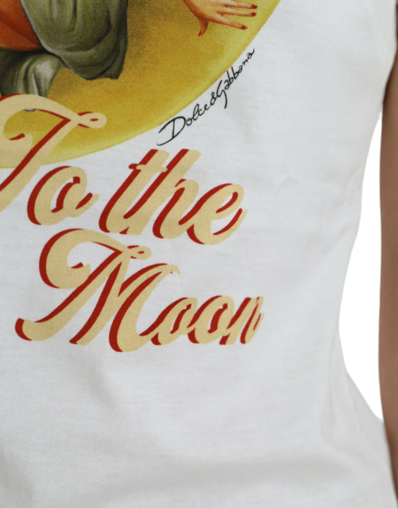 White Bring Me To The Moon T-shirt Top