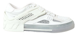 White Leather Low Top Sneakers Shoes