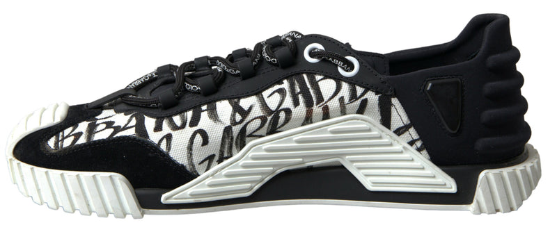 White Black Stretch LaceUp NS1  Sneakers