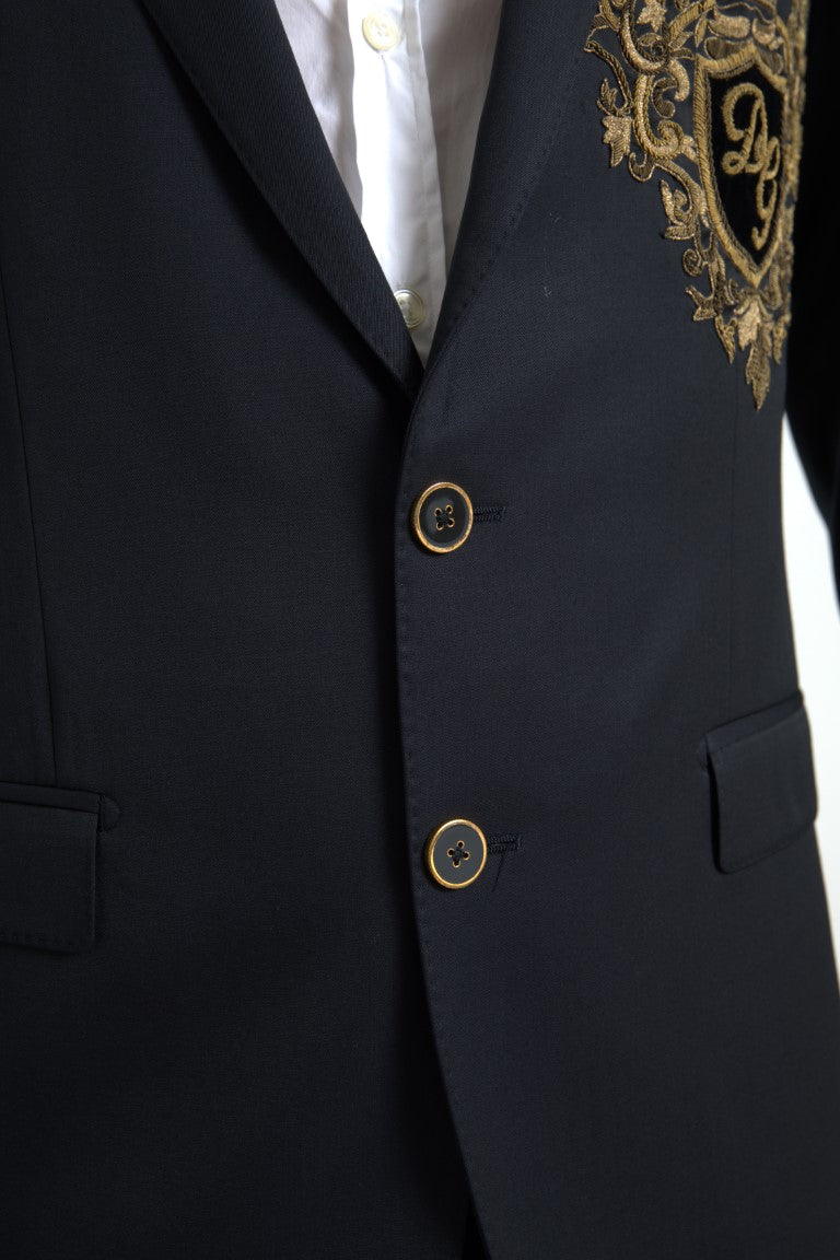 Dark Blue Logo Single Breasted MARTINI Blazer