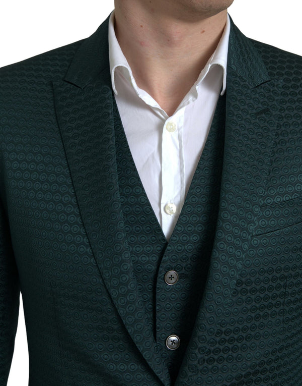 Green 3 Piece Single Breasted MARTINI Suit