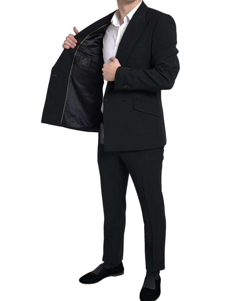 Black 2 Piece Double Breasted SICILIA Suit