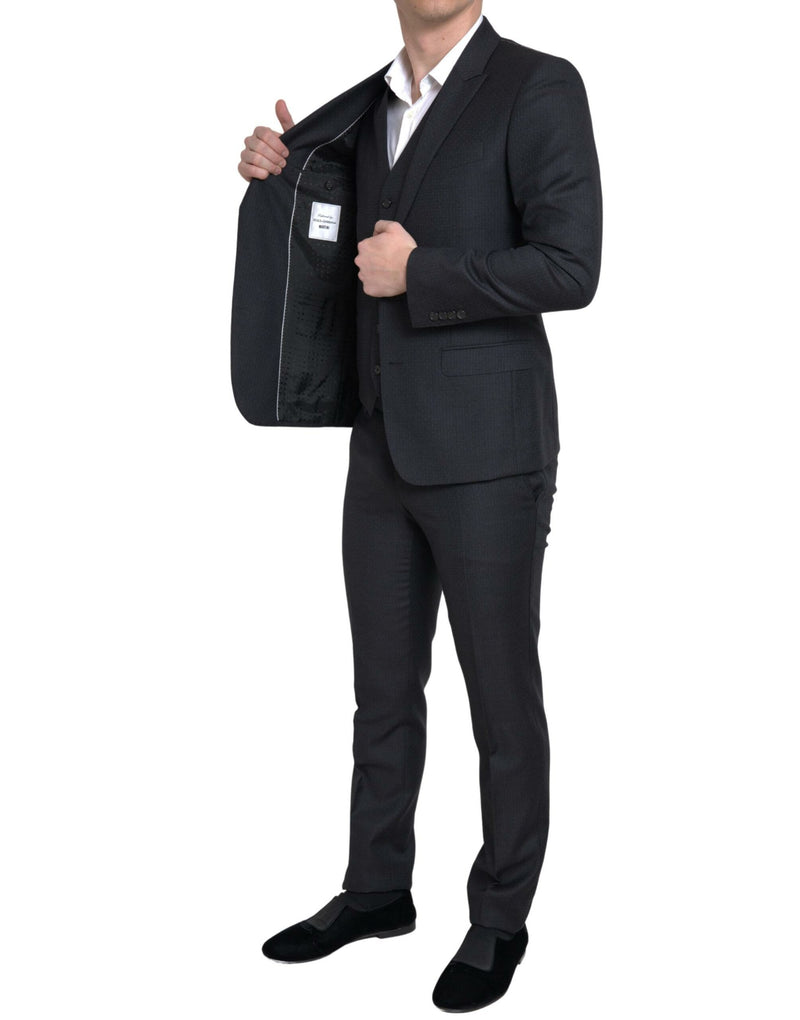 Black 3 Piece Single Breasted MARTINI Suit