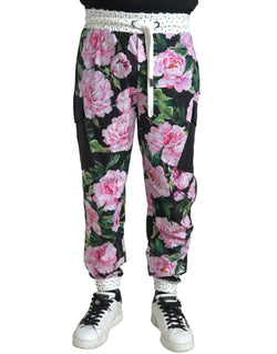 Multicolor Peony Joggers Cotton Men Pants