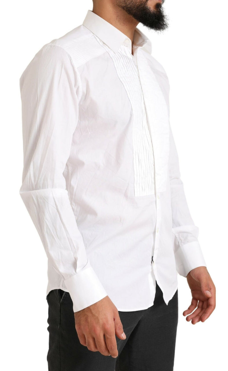 White GOLD Formal Cotton Tuxedo Dress Shirt