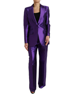 Purple Silk Slim Fit Formal 2 Piece Suit