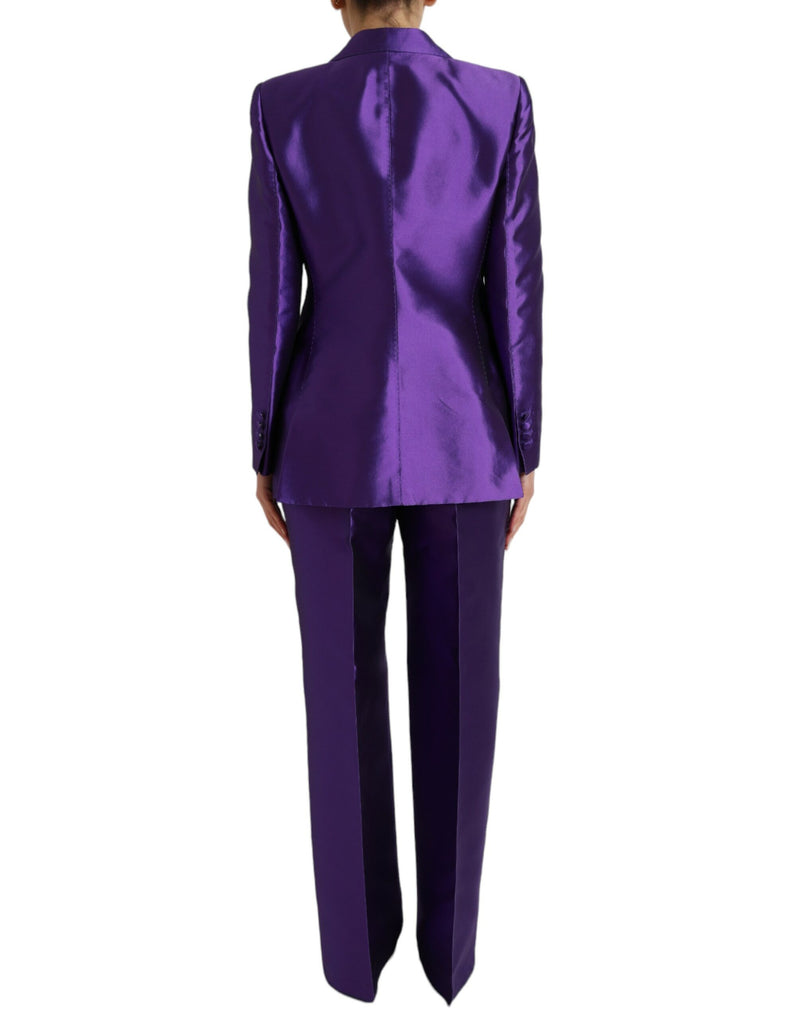 Purple Silk Slim Fit Formal 2 Piece Suit