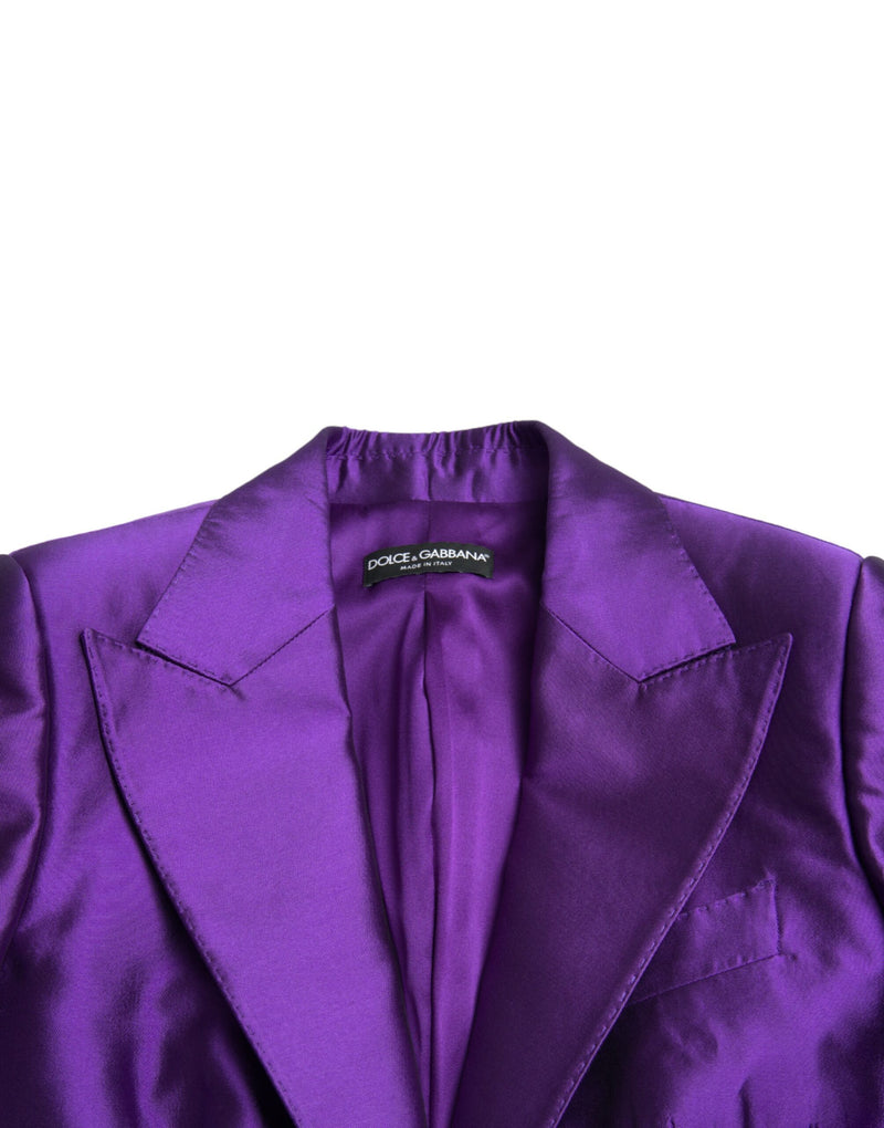 Purple Silk Slim Fit Formal 2 Piece Suit