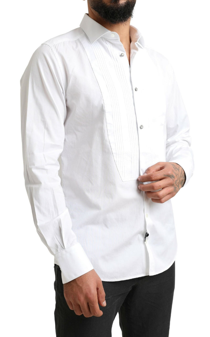 White GOLD Formal Cotton Tuxedo Dress Shirt