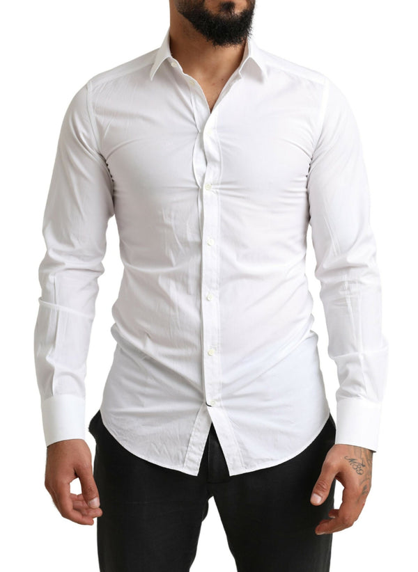 White GOLD Cotton Slim Fit Formal Dress Shirt