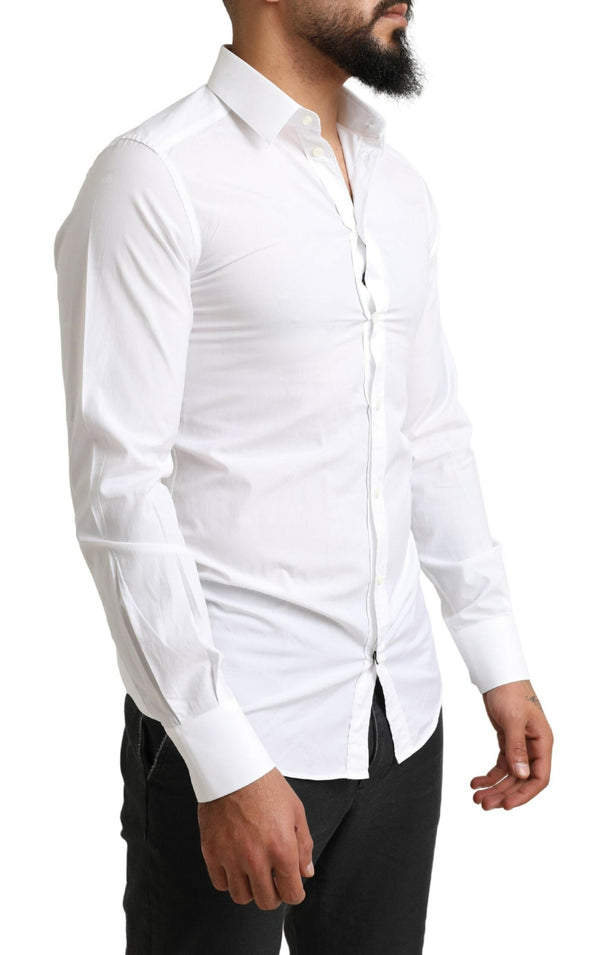 White GOLD Cotton Slim Fit Formal Dress Shirt