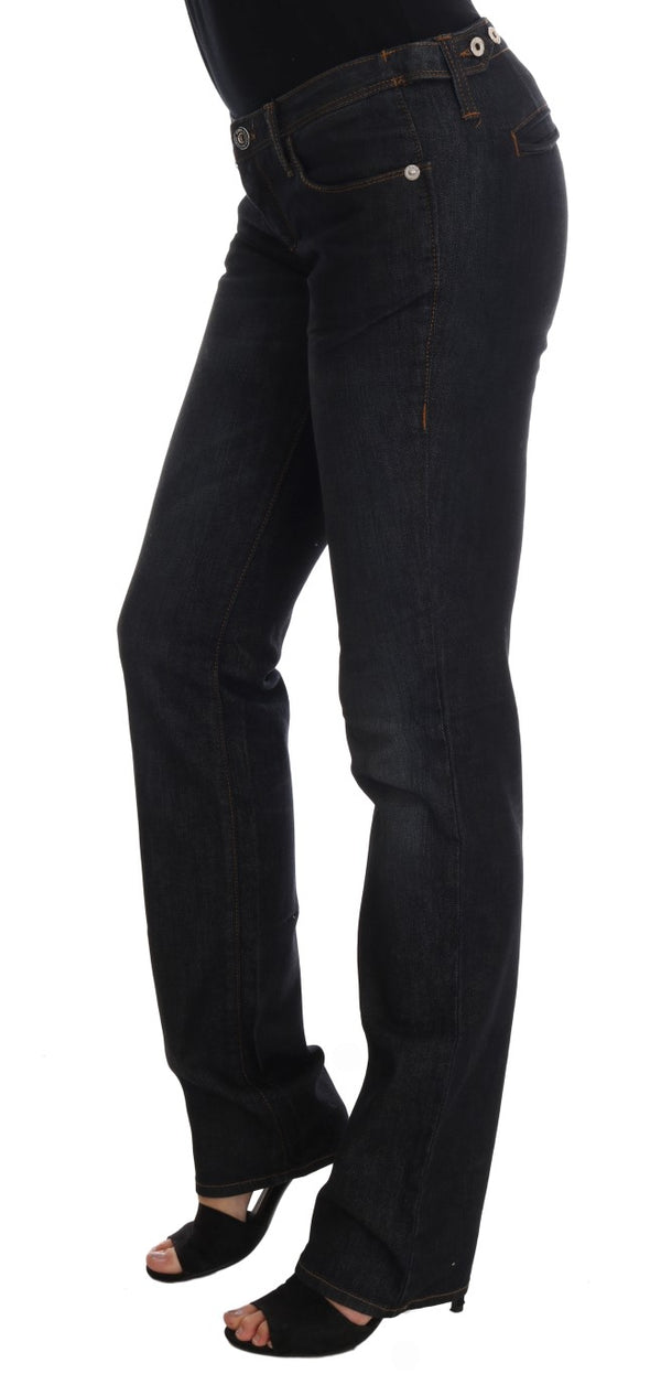 Dark Blue Cotton Slim Fit Jeans