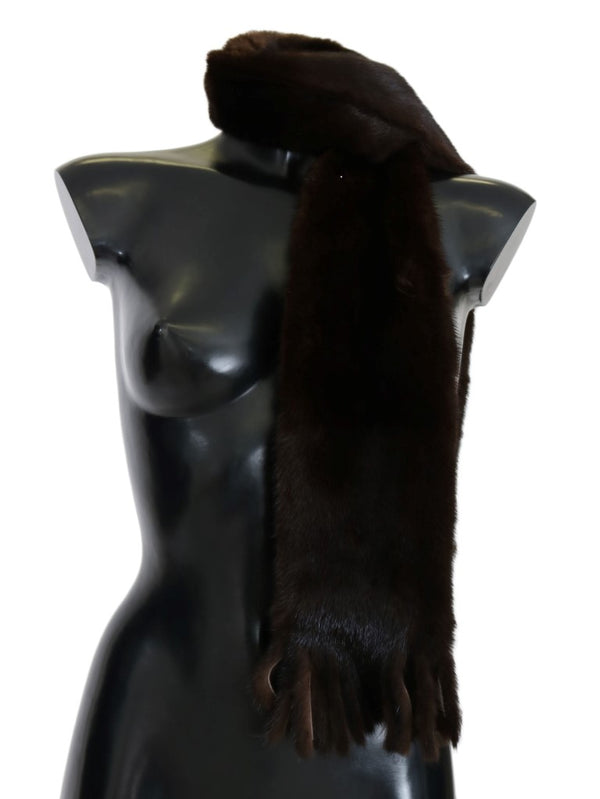 Brown Mink Fur Scarf